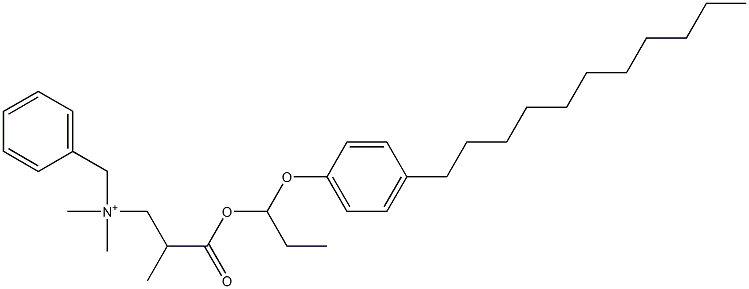 N,N-Dimethyl-N-benzyl-N-[2-[[1-(4-undecylphenyloxy)propyl]oxycarbonyl]propyl]aminium 구조식 이미지