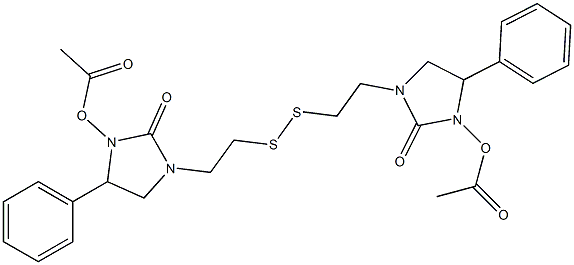 Bis[2-(1-acetoxy-5-phenyl-2-oxoimidazolidin-3-yl)ethyl] persulfide Structure