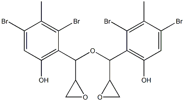 2,4-Dibromo-6-hydroxy-3-methylphenylglycidyl ether Structure