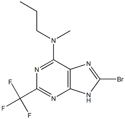 8-Bromo-6-(methylpropylamino)-2-trifluoromethyl-9H-purine 구조식 이미지