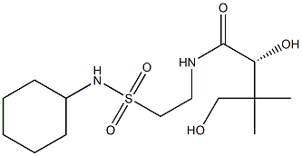 [R,(+)]-N-[2-(Cyclohexylsulfamoyl)ethyl]-2,4-dihydroxy-3,3-dimethylbutyramide 구조식 이미지