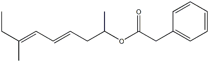 Phenylacetic acid 1,6-dimethyl-3,5-octadienyl ester 구조식 이미지