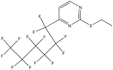 4-(Tridecafluorohexyl)-2-(ethylthio)pyrimidine Structure