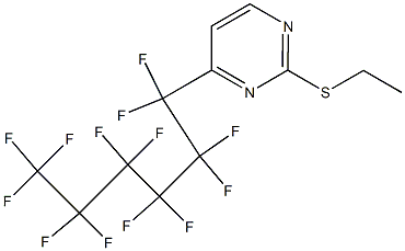 4-(Tridecafluorohexyl)-2-(ethylthio)pyrimidine 구조식 이미지