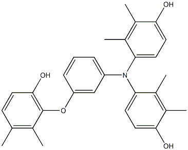 N,N-Bis(4-hydroxy-2,3-dimethylphenyl)-3-(6-hydroxy-2,3-dimethylphenoxy)benzenamine Structure