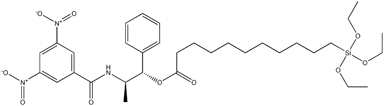 11-(Triethoxysilyl)undecanoic acid [(1S,2R)-1-phenyl-2-[(3,5-dinitrobenzoyl)amino]propyl] ester Structure