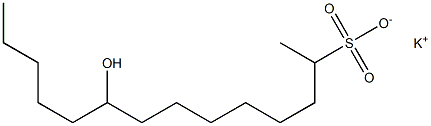9-Hydroxytetradecane-2-sulfonic acid potassium salt Structure