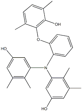 N,N-Bis(5-hydroxy-2,3-dimethylphenyl)-2-(6-hydroxy-2,5-dimethylphenoxy)benzenamine 구조식 이미지