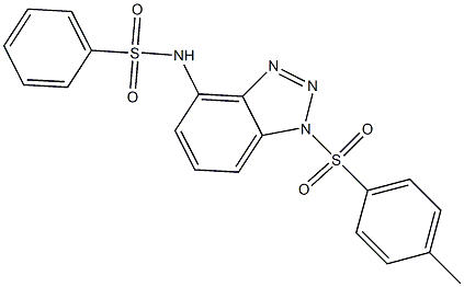 N-[1-(4-Methylphenylsulfonyl)-1H-benzotriazol-4-yl]benzenesulfonamide 구조식 이미지