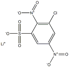 3-Chloro-2,5-dinitrobenzenesulfonic acid lithium salt Structure