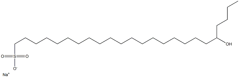 20-Hydroxytetracosane-1-sulfonic acid sodium salt 구조식 이미지