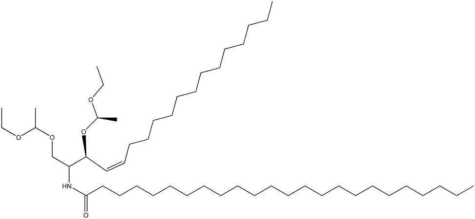 N-[(1R,2S,3Z)-1-[(1-Ethoxyethoxy)methyl]-2-(1-ethoxyethoxy)-3-heptadecenyl]tetracosanamide Structure