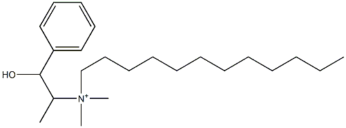 Dodecyl(1-methyl-2-hydroxy-2-phenylethyl)dimethylaminium 구조식 이미지
