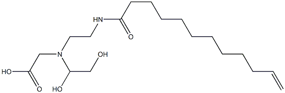 N-(1,2-Dihydroxyethyl)-N-[2-(11-dodecenoylamino)ethyl]aminoacetic acid Structure