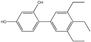 4-(3,4,5-Triethylphenyl)benzene-1,3-diol Structure