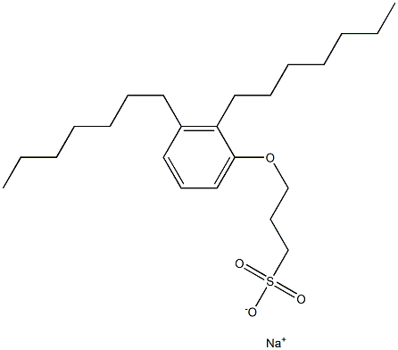 3-(2,3-Diheptylphenoxy)propane-1-sulfonic acid sodium salt Structure