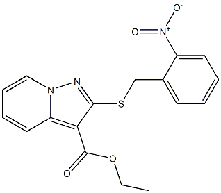 2-[[(2-Nitrophenyl)methyl]thio]pyrazolo[1,5-a]pyridine-3-carboxylic acid ethyl ester Structure