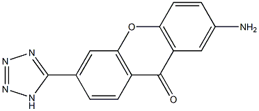 3-(1H-Tetrazol-5-yl)-7-amino-9H-xanthen-9-one 구조식 이미지