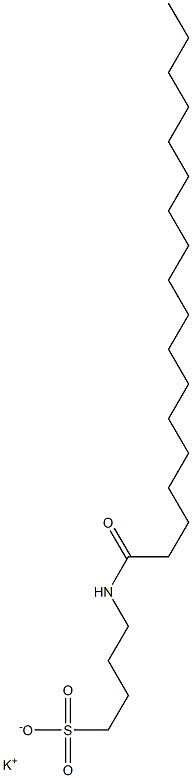 4-Octadecanoylamino-1-butanesulfonic acid potassium salt Structure