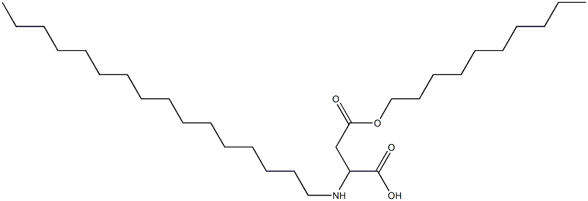 2-Hexadecylamino-3-(decyloxycarbonyl)propionic acid 구조식 이미지