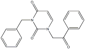 3-Benzyl-1-(2-oxo-2-phenylethyl)uracil Structure