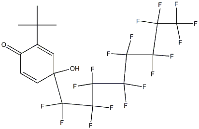 4-(Heptadecafluorooctyl)-4-hydroxy-2-tert-butyl-2,5-cyclohexadien-1-one Structure