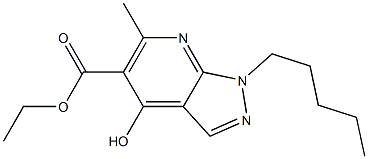 1-Pentyl-4-hydroxy-6-methyl-1H-pyrazolo[3,4-b]pyridine-5-carboxylic acid ethyl ester 구조식 이미지