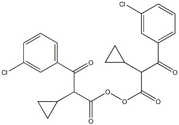 (3-Chlorobenzoyl)(cyclopropylacetyl) peroxide Structure
