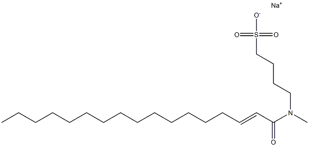 4-[N-(2-Heptadecenoyl)-N-methylamino]-1-butanesulfonic acid sodium salt 구조식 이미지