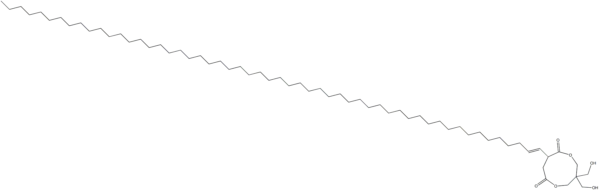 3,3-Bis(hydroxymethyl)-8-(1-pentapentacontenyl)-1,5-dioxacyclononane-6,9-dione 구조식 이미지