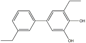 4-(3-Ethylphenyl)-6-ethylbenzene-1,2-diol 구조식 이미지