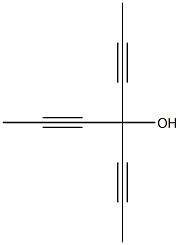 1,1-Bis(1-propynyl)-2-butyn-1-ol 구조식 이미지