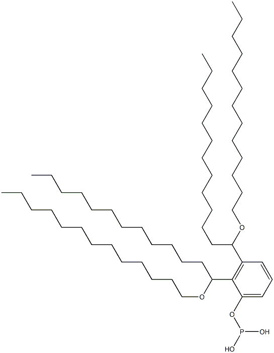 Phosphorous acid bis[1-(tridecyloxy)tridecyl]phenyl ester Structure