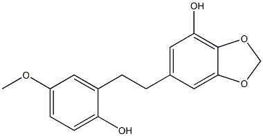 6-[2-(2-Hydroxy-5-methoxyphenyl)ethyl]-1,3-benzodioxol-4-ol 구조식 이미지