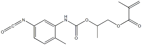 Methacrylic acid 2-[(5-isocyanato-2-methylphenyl)carbamoyloxy]propyl ester 구조식 이미지