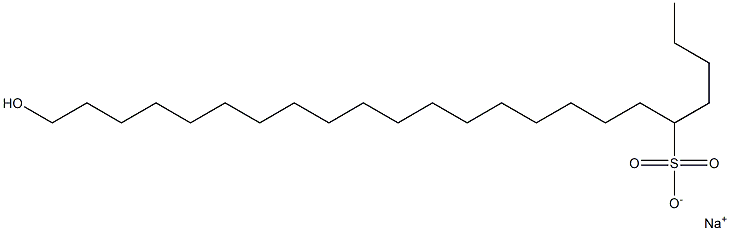 23-Hydroxytricosane-5-sulfonic acid sodium salt Structure
