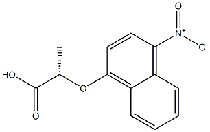[S,(+)]-2-[(4-Nitro-1-naphtyl)oxy]propionic acid 구조식 이미지