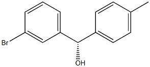 (S)-(4-Methylphenyl)(3-bromophenyl)methanol 구조식 이미지