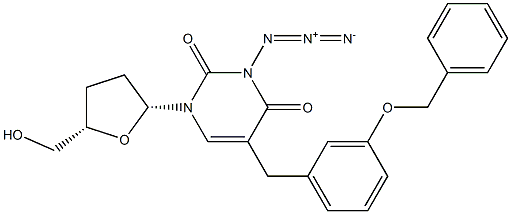 5-[3-(Benzyloxy)benzyl]-3-azido-2',3'-dideoxyuridine 구조식 이미지