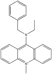 9-(Benzylethylamino)-10-methylacridin-10-ium 구조식 이미지