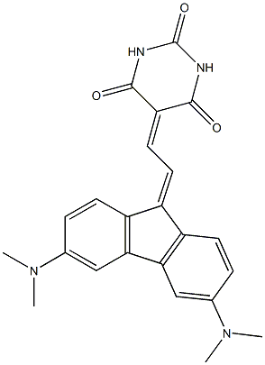 5-[2-[3,6-Bis(dimethylamino)-9H-fluoren-9-ylidene]ethylidene]pyrimidine-2,4,6(1H,3H,5H)-trione 구조식 이미지