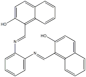 1,1'-(1,2-Phenylene)bis(nitrilomethylidyne)bis(naphthalene-2-ol) 구조식 이미지