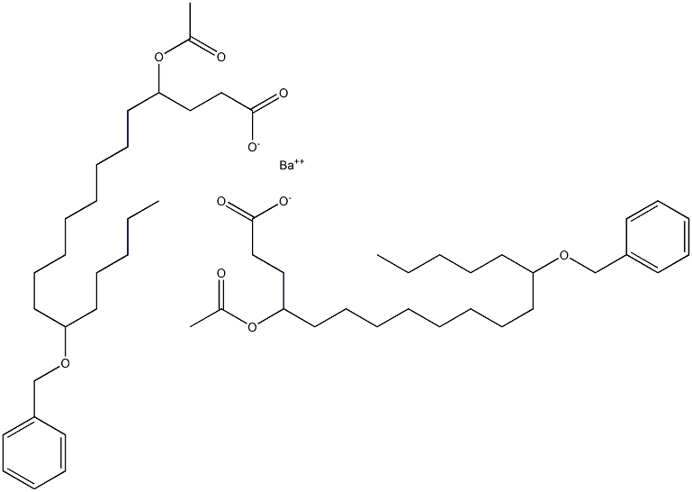 Bis(13-benzyloxy-4-acetyloxystearic acid)barium salt Structure