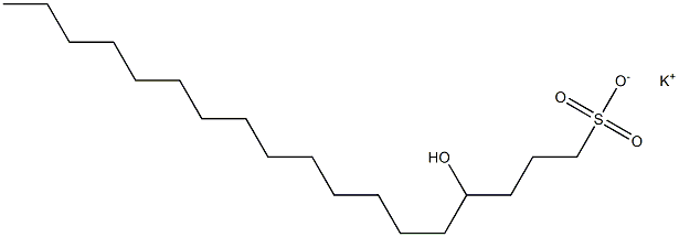 4-Hydroxyoctadecane-1-sulfonic acid potassium salt Structure