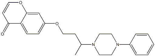 7-[3-[4-Phenyl-1-piperazinyl]butoxy]-4H-1-benzopyran-4-one Structure