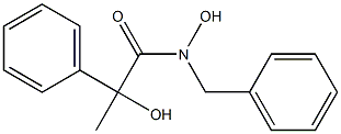 N-Benzyl-2-hydroxy-2-methyl-2-(phenyl)acetohydroxamic acid 구조식 이미지