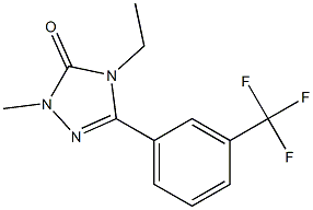 4-Ethyl-2-methyl-5-(3-trifluoromethylphenyl)-2H-1,2,4-triazol-3(4H)-one 구조식 이미지