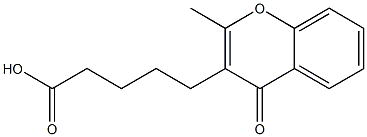 5-(2-Methyl-4-oxo-4H-1-benzopyran-3-yl)valeric acid Structure