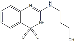 3-[(3-Hydroxypropyl)amino]-2H-1,2,4-benzothiadiazine 1,1-dioxide Structure