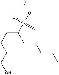 1-Hydroxydecane-5-sulfonic acid potassium salt Structure